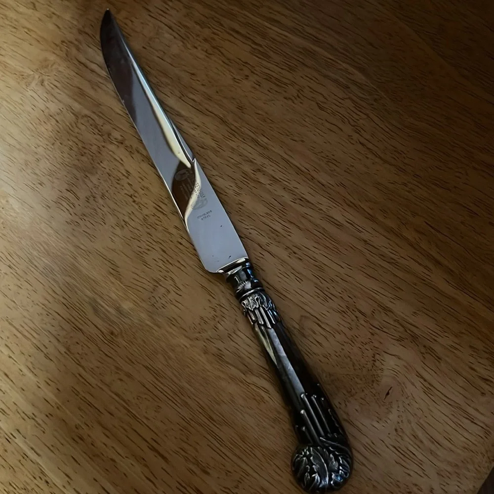 Cheltenham and Company Sheffield England Silverplate Meat Carving Knife 14 1/2